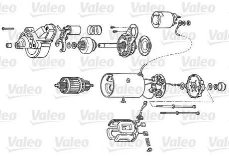 Стартер БУ /1,4кВт z10-11/ CITROEN BERLINGO (MF) 96-; PEUGEOT PARTNER (5F) 96-08 Valeo D7R8