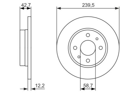 Тормозной диск BOSCH 0986479905 (фото 1)