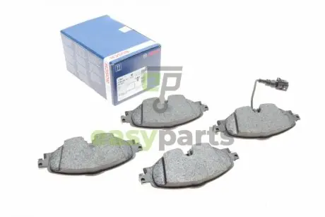 Колодки гальмівні (передні) Audi A3/Q2/Q3/Seat/Skoda Octavia/Kodiaq/VW Golf/Passat B8 12- (+датчик) BOSCH 0986495347