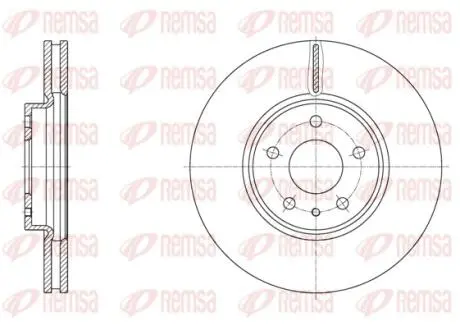 Фото диск гальмівний REMSA 61605.10 Диск гальмівний REMSA 61605.10