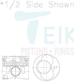 Фото поршні ремонт + 0.50 мм (1-2 цил + 3-4 цил) к-кт на мотор VW 1,9TDI TEIKIN 48226AG050 Поршні ремонт + 0.50 мм (1-2 цил + 3-4 цил) к-кт на мотор VW 1,9TDI TEIKIN 48226AG050