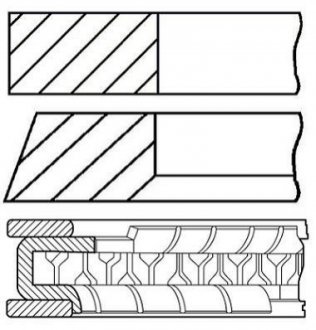 Комплект поршневых колец GOETZE 08-450007-10