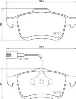 Тормозные колодки дисковые. BREMBO P23 163