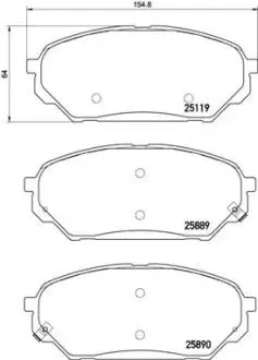 Комплект тормозных колодок, дисковый тормоз BREMBO P30 071