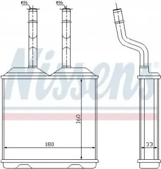 Радіатор системи опалення салона NISSENS 72634