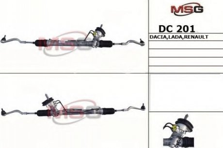 Рулевая рейка с ГУР новая DACIA Logan 2004-, RENAULT Sandero 2007-, LADA Largus 2012- MSG DC201