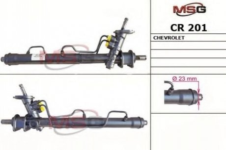 Рулевая рейка с ГУР новая CHEVROLET AVEO (T250, T255) 05-,KALOS 05- MSG CR201 (фото 1)