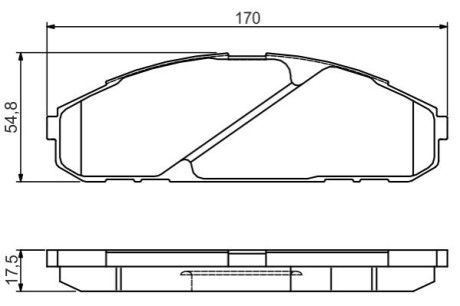 NISSAN Гальмівні колодки передн.Patrol GR I 4.2 88- BOSCH 0986495171