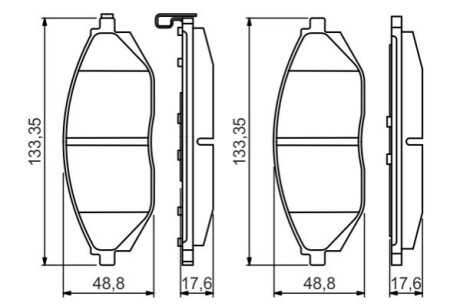 CHEVROLET гальмівні колодки передн.Spark 10- BOSCH 0986495349 (фото 1)