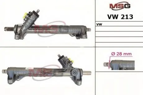 Кермова рейка з г/п VW Transporter IV 1.8-2.5D 07.90-04.03 MSG VW213