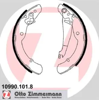 Гальмiвнi колодки барабаннi ZIMMERMANN 109901018