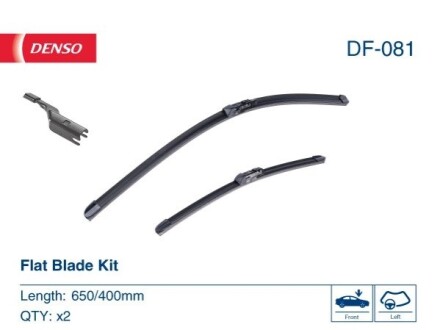 Щетки стеклоочистителя Flat Blade Kit (650/400) LEXUS/TOYOTA/SUBARU NX/C-HR/Impreza/XV \'\'16>> DENSO DF081