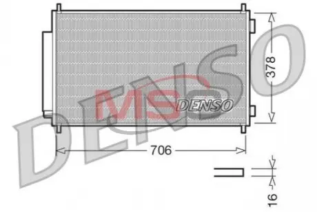 Конденсатор кондиционера HONDA CR-V "2,0-2,4 "07>> DENSO DCN40002