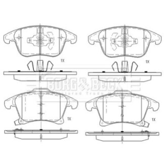 Гальмiвнi колодки дисковi BORG & BECK BBP2564