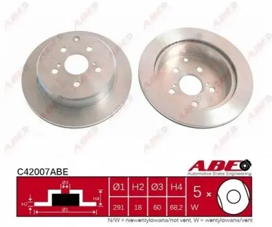 Фото тормозной диск ABE C42007ABE Тормозной диск ABE C42007ABE