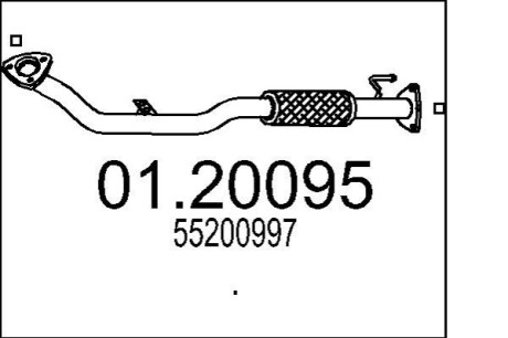 Труба выхлопного газа MTS 01.20095