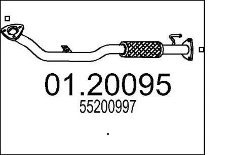 Труба вихлопного газу MTS 01.20095