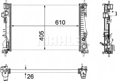 Радіатор MAHLE / KNECHT CR1178000P