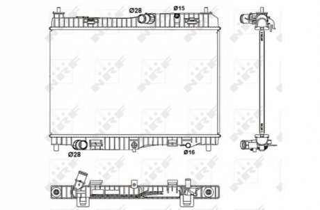 Радіатор охолодження Ford Fiesta VI 1.4/1.4LPG 08-17 NRF 53043