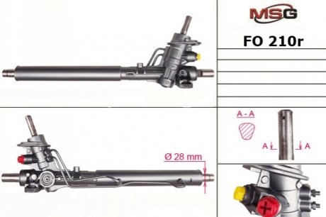 Рульова рейка з ГУР відновлена FORD GALAXY (WGR) 95-00;SEAT ALHAMBRA (7V8, 7V9) 96-00 MSG FO210R