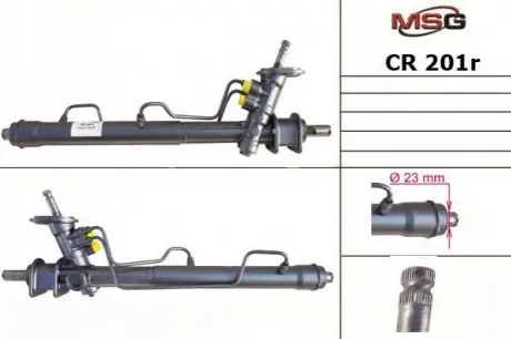 Рулевая рейка с ГУР восстановленная CHEVROLET AVEO (T250, T255) 05-,KALOS 05- MSG CR201R