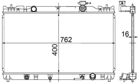 Радіатор охолодження двигуна MAHLE / KNECHT CR 742 000S (фото 1)