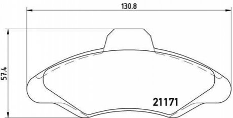 Комплект тормозных колодок, дисковый тормоз BREMBO P24 029