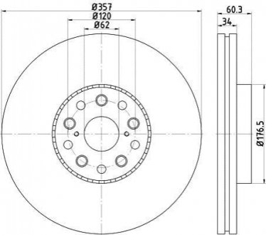 Тормозной диск TEXTAR 92224303 (фото 1)
