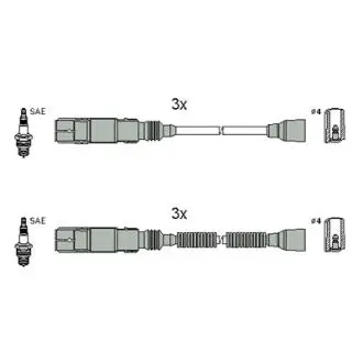 Комплект кабелів високовольтних HITACHI (HÜCO) 134952