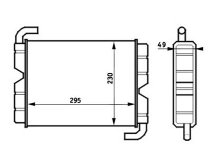 Радиатор печки, SCANIA 93 / 143 / 113 MAHLE / KNECHT AH 45 000S (фото 1)