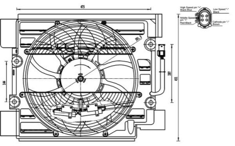 Вентилятор радиатора кондиционера MAHLE / KNECHT ACF 23 000S