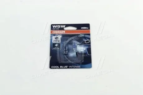 Фото 1 - лампа вспомогат. освітлення W5W 12V 5W W2.1X9. 5d Cool Blue Intense (2 шт) blister OSRAM 2825HCBI-02B Лампа вспомогат. освітлення W5W 12V 5W W2.1X9. 5d Cool Blue Intense (2 шт) blister OSRAM 2825HCBI-02B (фото 1)