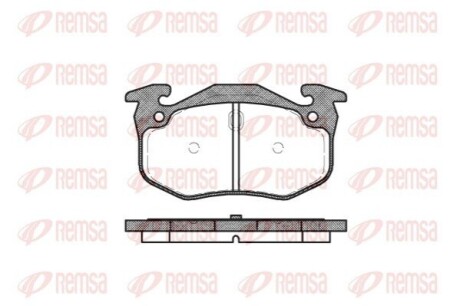 Колодки гальмівні дискові AUDI A3 03-12, RENAULT CLIO II 98-05, VW JETTA V 05-10 REMSA 0144.06