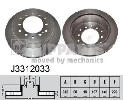 Тормозные диски NIPPARTS J3312033