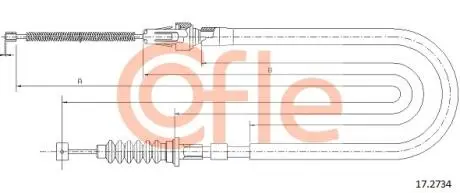 Трос ручника COFLE 17.2734 (фото 1)