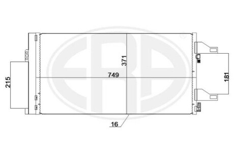 Радiатор кондицiонера з осушувачем ERA 667247
