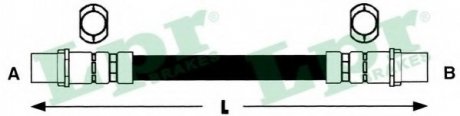 Шланг гальмівний гідравлічний LPR 6T47854 (фото 1)