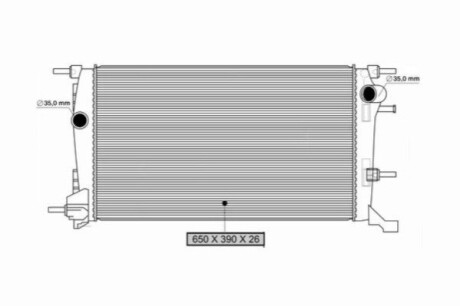 Радиатор RENAULT MEGANE (10-),GRAND SCENIC III,FLUENCE (L3_) 2,0 16V (10-) (3491 ASAM 34915 (фото 1)