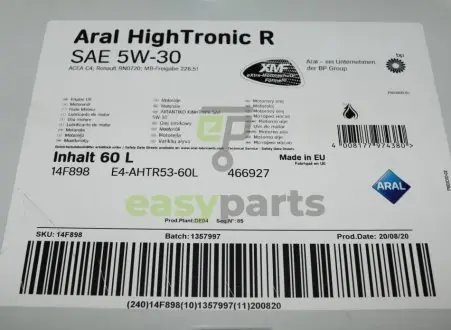 HighTronic R 5W-30 60L ARAL 14F898