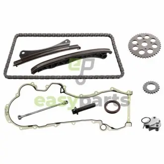Комплект ланцюга ГРМ Fiat Doblo 1.3JTD 04- (ланцюг, башмак, натяжник,зірочки, прокладка) FEBI BILSTEIN 49722