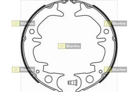 Гальмiвнi колодки барабанні STARLINE BC 08380
