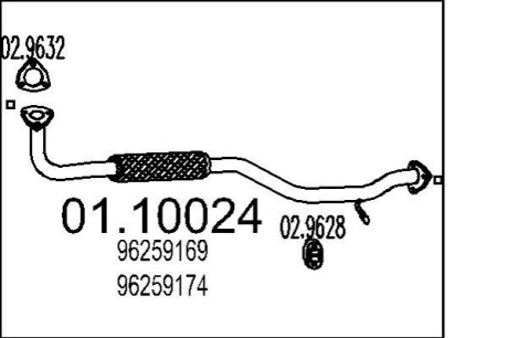 Передня труба вихл. системи MTS 01.10024