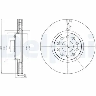 Гальмiвнi диски фарбованi Delphi BG4330C
