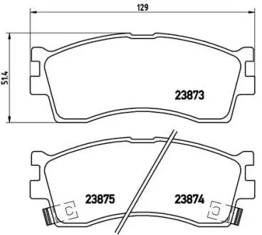 Комплект гальмівних колодок, дискове гальмо BREMBO P30 016