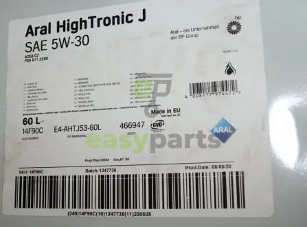 HighTronic J 5W-30 60L ARAL 14F90C