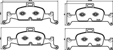 Гальмівні колодки пер. Audi Q5 16- BREMBO P85 164