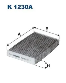 Фiльтр салону вугiльний FILTRON K1230A