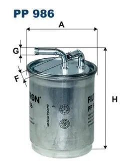 Фiльтр паливний FILTRON PP986