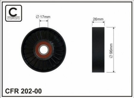 Натяжной ролик, поликлиновой ремень CAFFARO 20200 (фото 1)