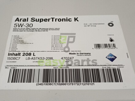 SuperTronic K 5W-30 ARAL 15DBC7